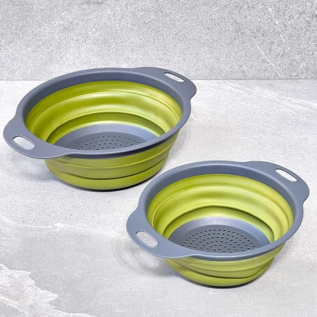 Colador Silicona Ajustable Doble P - Ø14cm G - Ø 24cm Colador Silicona Ajustable Doble P - Ø14cm G - Ø 24cm