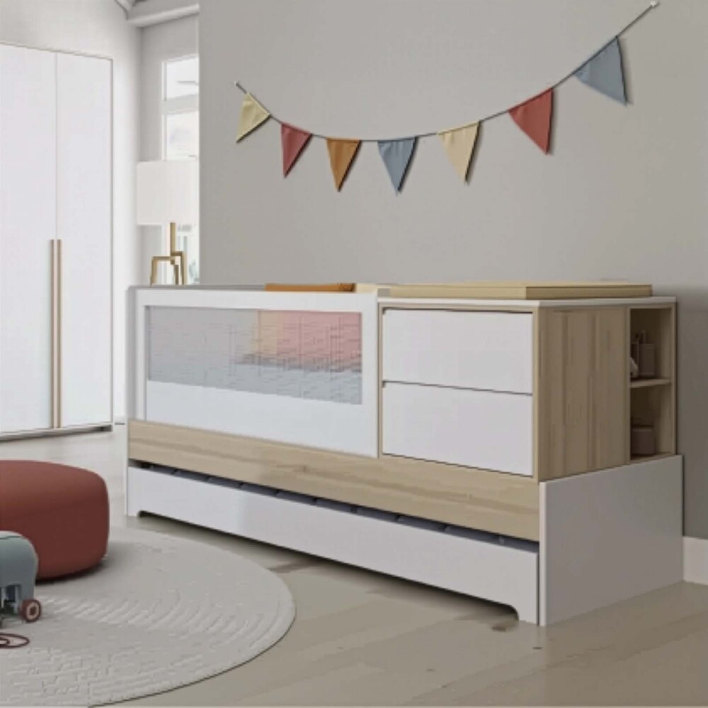 ROCKY CUNAS MDF-Y-MADERA BLANCO CUNA CONVERTIBLE 7EN1