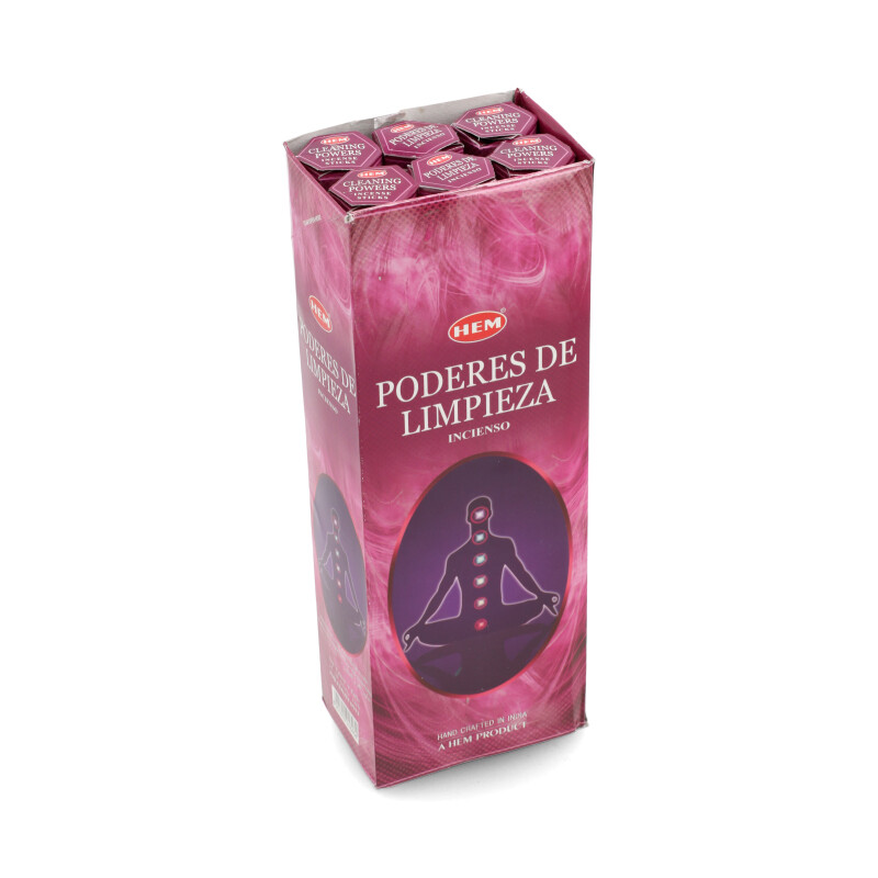INCIENSO HEM CAJA HEXAGONAL X6 Poder Limpiador