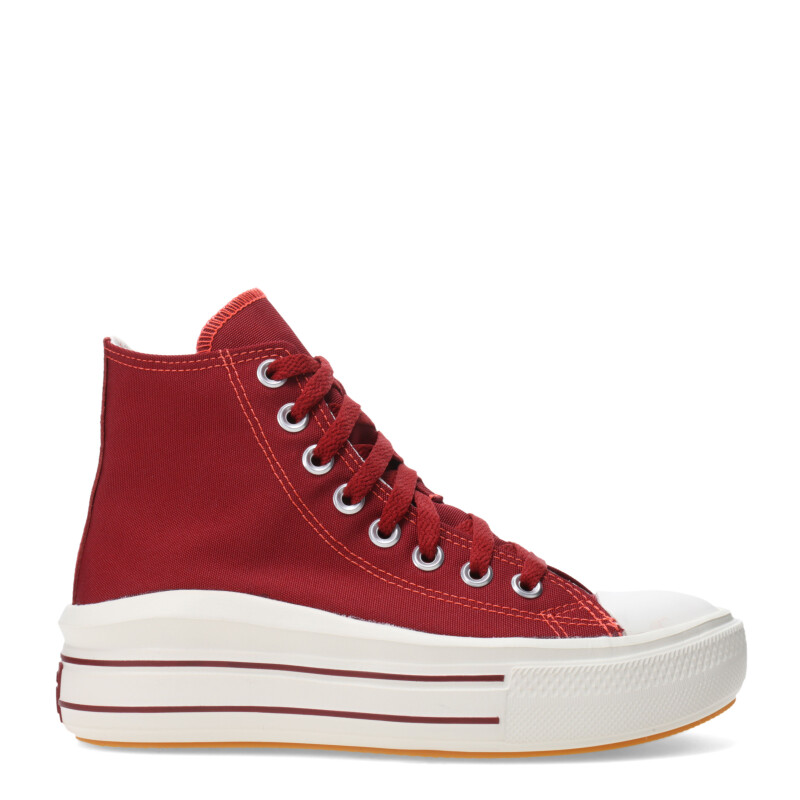Championes de Mujer Converse Chuck Taylor Move HI Rojo - Egret