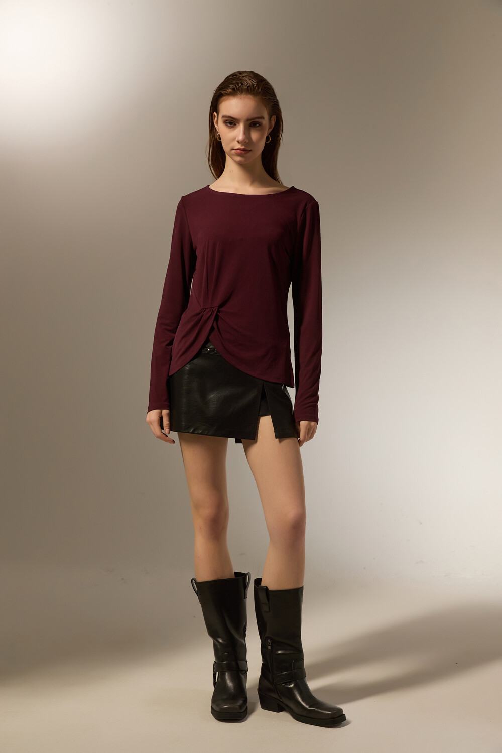 Remera Gader Cereza Oscuro