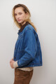 CHAQUETA JEAN CUELLO CHOCOLATE