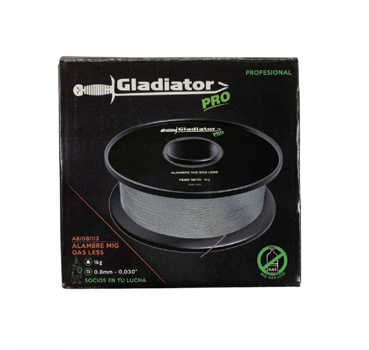 Alambre Gladiator Gas Lees 0.8mm 1kg A8/08/1/3.- 