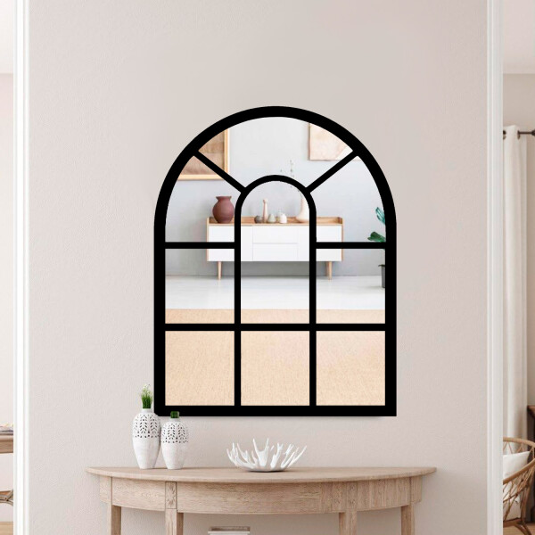 Espejo Ventana Medio Punto 90 X 60 Cm ESPEJO M.PUNTO DIVIDIDO 90X60 F-M-01