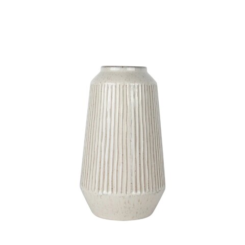 FLORERO CERAMICA D16x28CM RAYAS BEIGE FLORERO CERAMICA D16x28CM RAYAS BEIGE