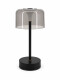 LAMPARA CON PANTALLA TRANSPARENTE BEIGE