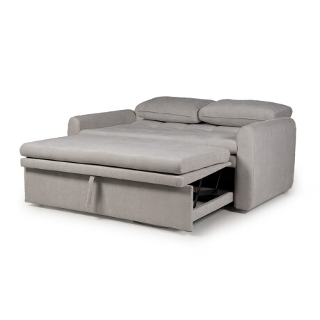 Sofá Cama Saara - Tela Microfibra TC1009 (Plata)