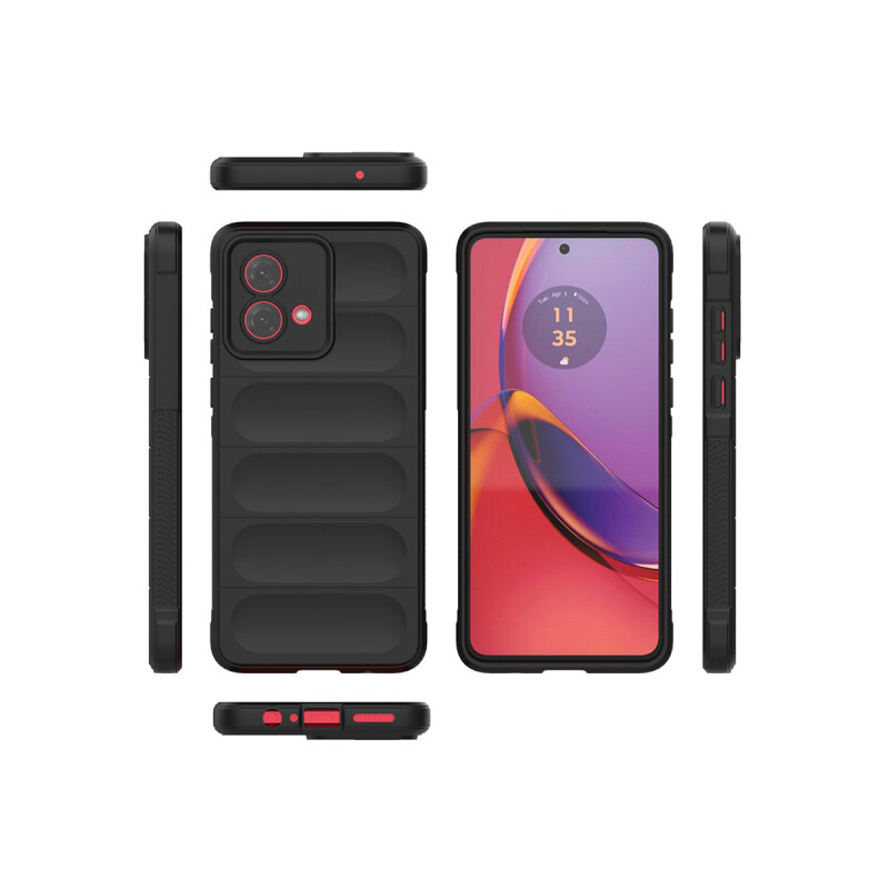 Protector para Motorola Moto G84 engomado con textura negro Protector Para Motorola Moto G84 Engomado Con Textura Negro