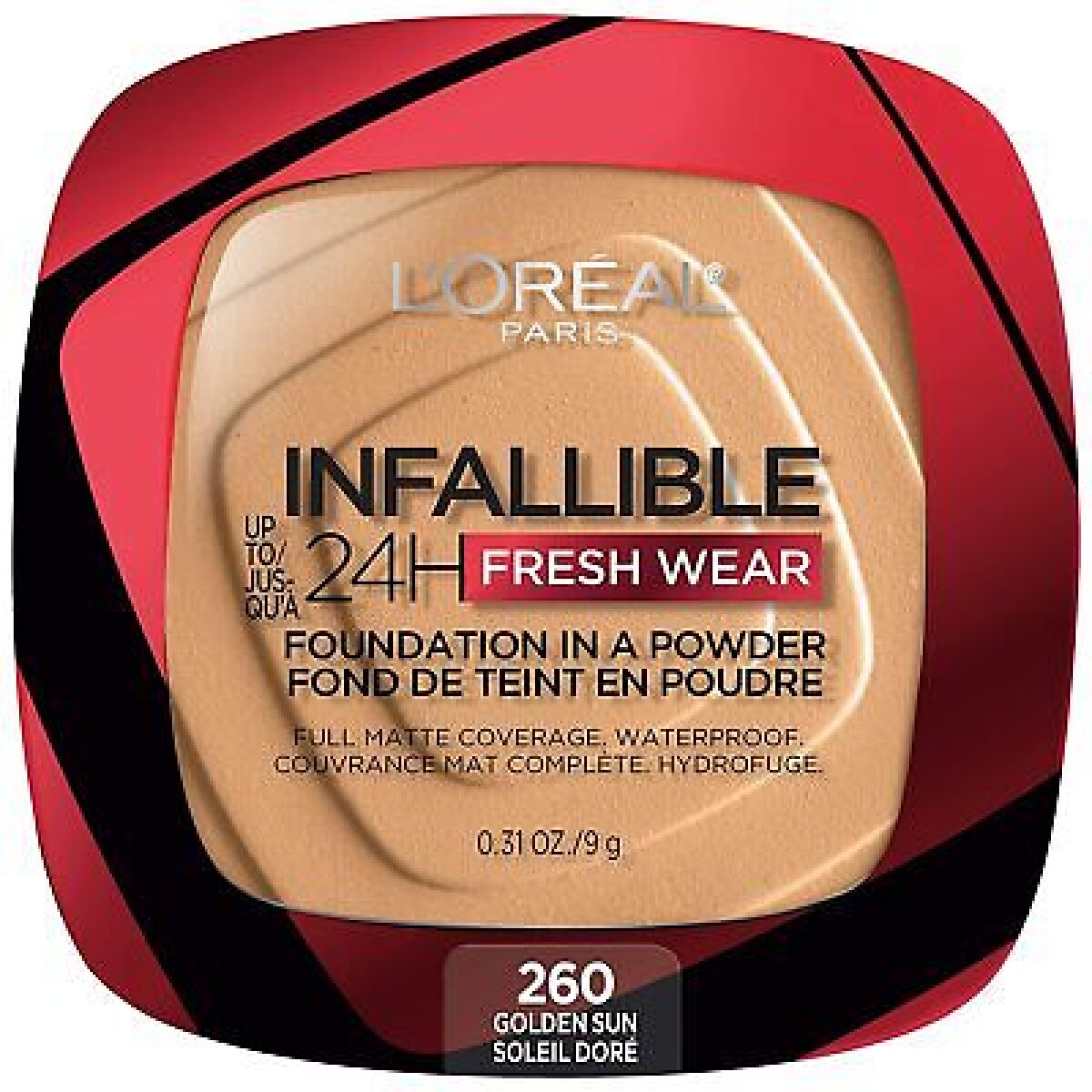 L'Oreal Paris Infallible Fresh Wear Foundation in a Powder Golden Sun Nº260 