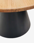 Mesa redonda Wilshire de madera maciza de acacia y patas de acero acabado negro Ø 120 cm Mesa redonda Wilshire de madera maciza de acacia y patas de acero acabado negro Ø 120 cm
