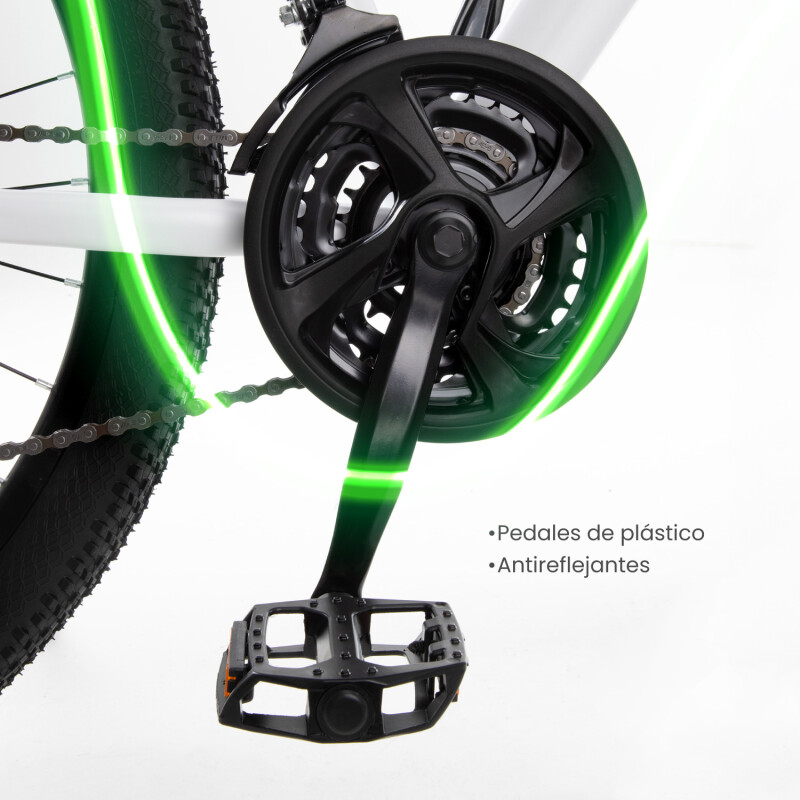 Bicicleta Mountain Bike Neon Xtrail 1 Rodado 26 Acero Freno Disco 21 Cambios Blanco