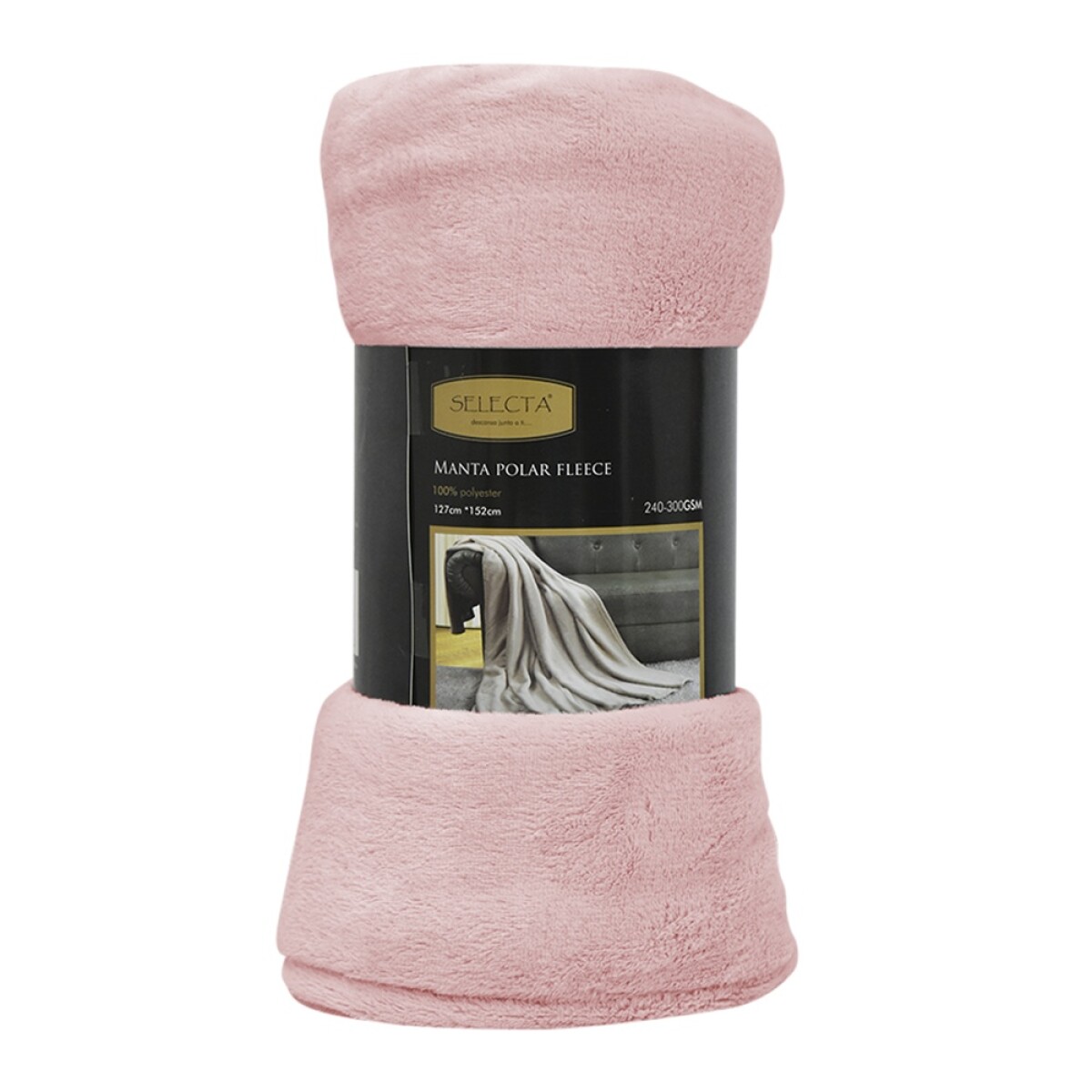 Manta Polar de 1 Plaza Fleece - Rosado 