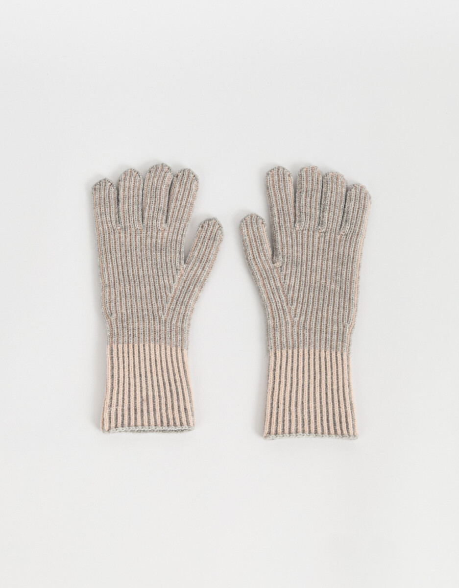 Guantes Tejidos Bicolor 