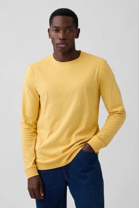 Remera Básica Manga Larga Hombre French Almond