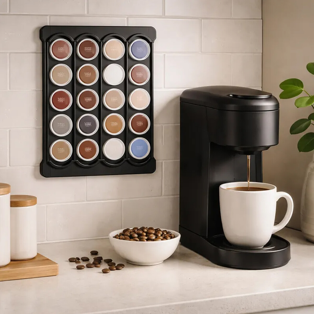 Porta Capsulas De Cafe x20 - Negro 