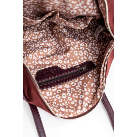 Travel Bag Gamuza Vegana Con Cierre Bordeaux