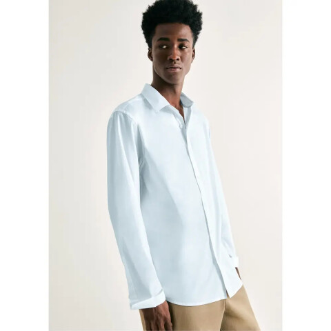 CAMISA ML MASC AZUL CLARO