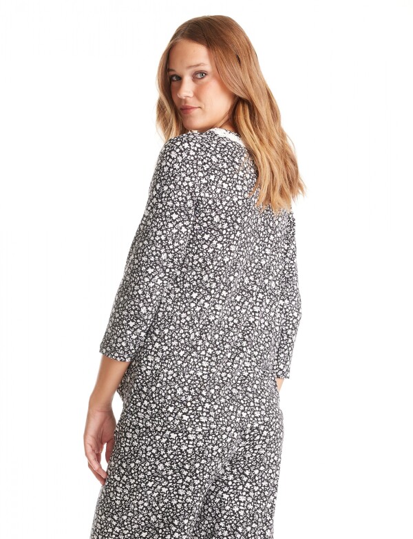 Pijama Con Pantalon NEGRO/BLANCO