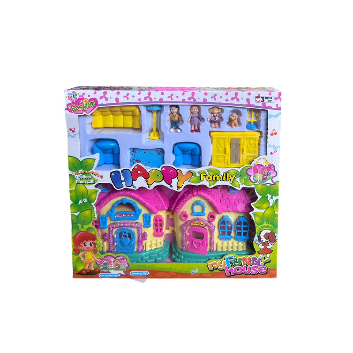Casa c/familia y Muebles en Caja 39.6*38.5*6.5cm - Casa C/familia Y Muebles En Caja 39.6*38.5*6.5cm 