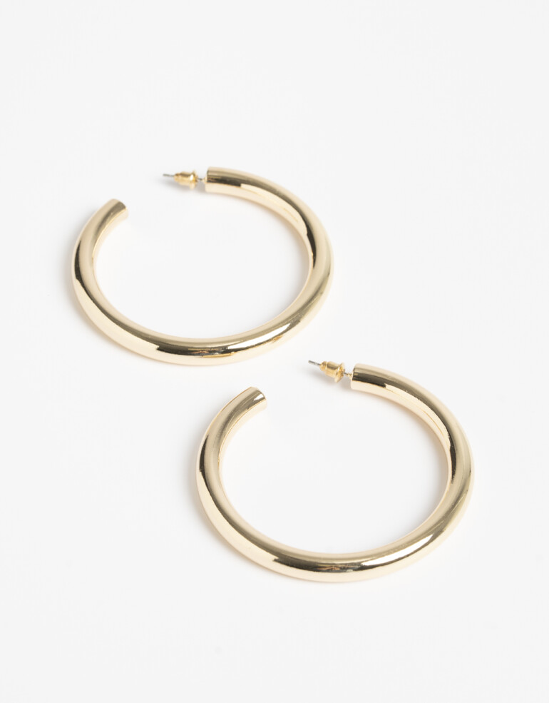 Aros Argollas Metal Argollas Metal Bold - Dorado