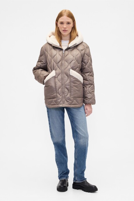 Campera Con Capucha Con Corderito Mujer Plymouth Rock