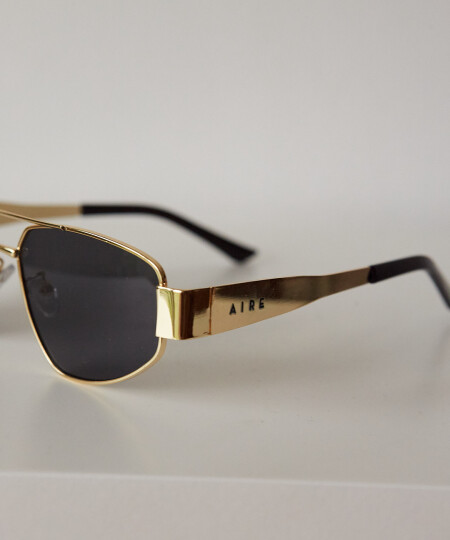 METAL TRIANGLE SUNNIES GOLD/BLACK