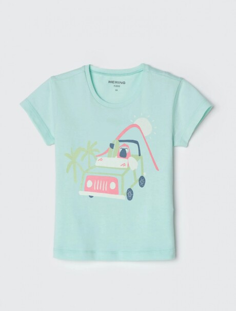 BLUSA INFANTIL CON ESTAMPA VERDE