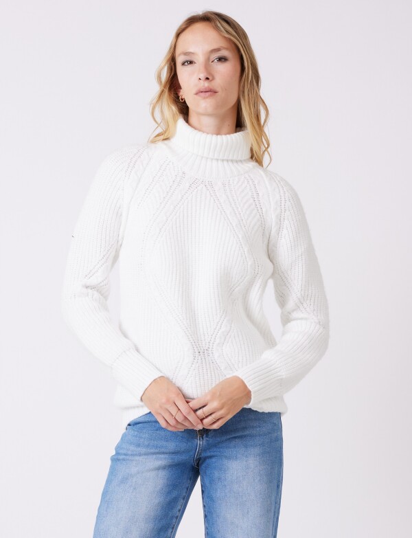 Polera Trenzada BLANCO