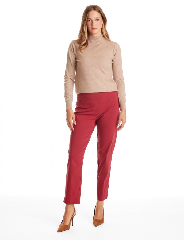Pantalon Slim ROJO