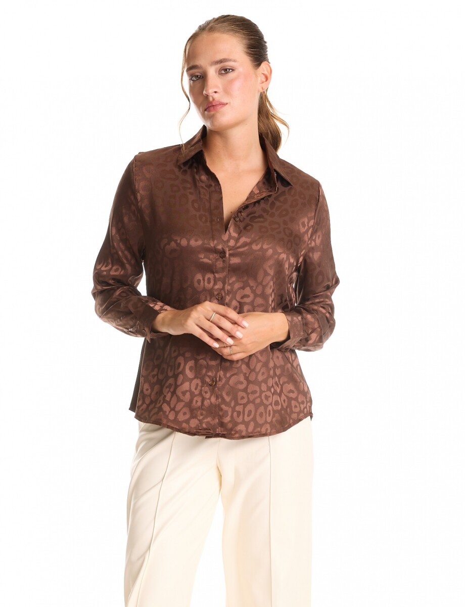 Camisa Satén - Marron 