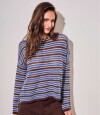 Sweater Rayado Texturado Azul
