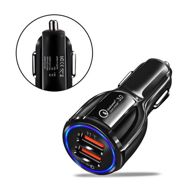 Cargador para Auto 2 Puertos USB A QC 3.0 de 3.1 AMP Cargador para Auto 2 Puertos USB A QC 3.0 de 3.1 AMP