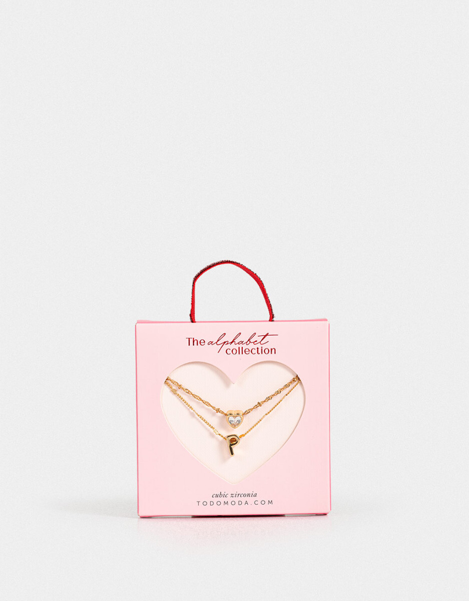 Collar Corto Cubic Inicial "p" 