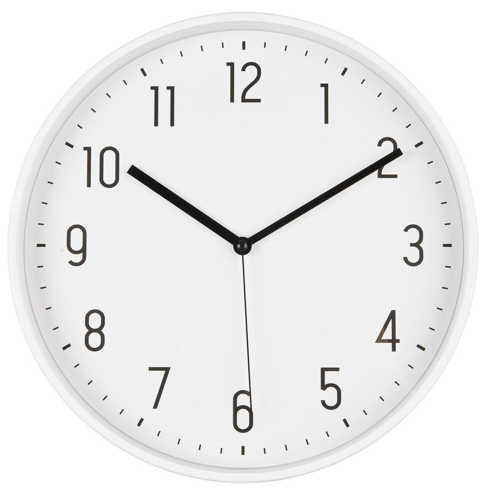 RELOJ PARED BLANCO PLÁSTICO 9708-11