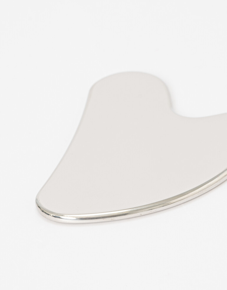 Complementos de cosmética para rostro Gua Sha Facial - Plateado Hematite