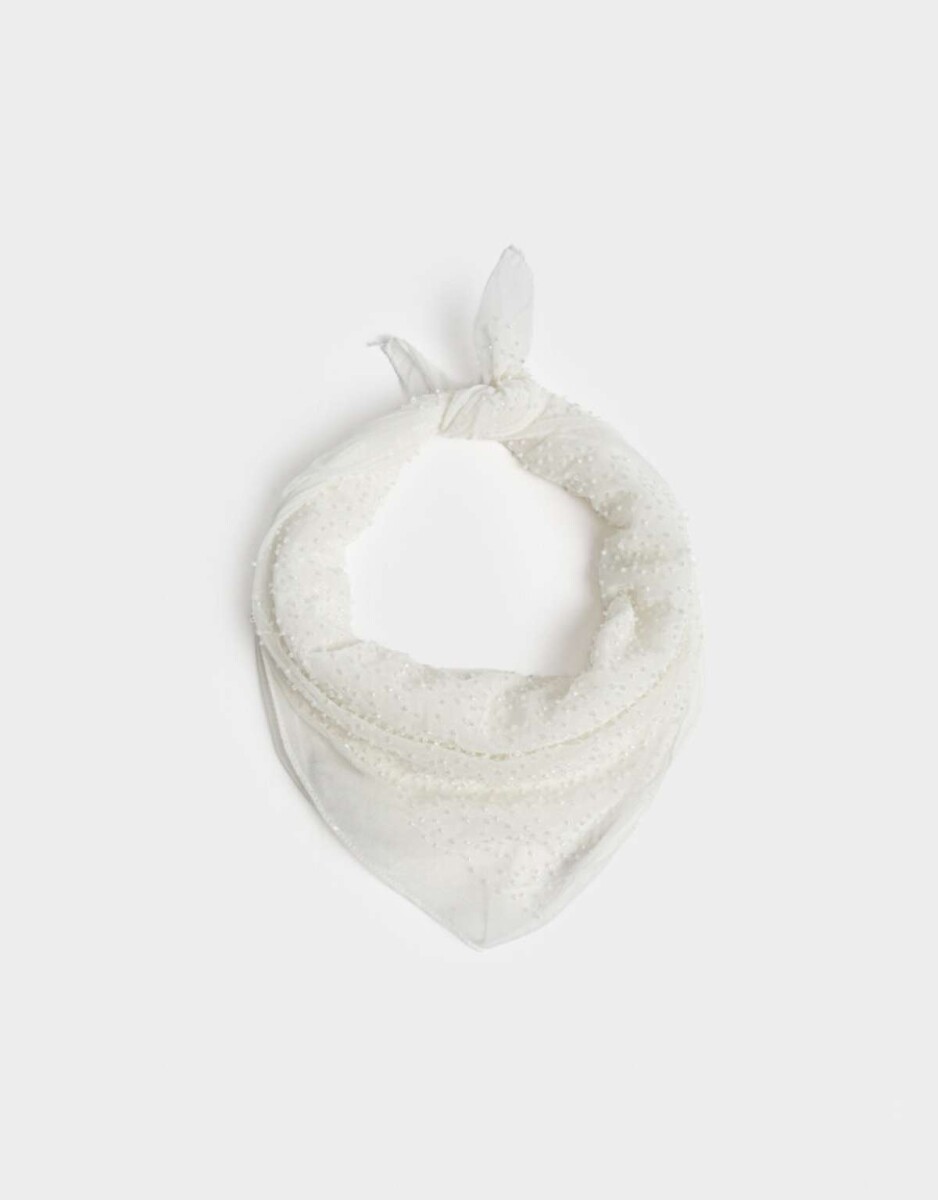 Pañuelo Beads - Blanco Crudo 
