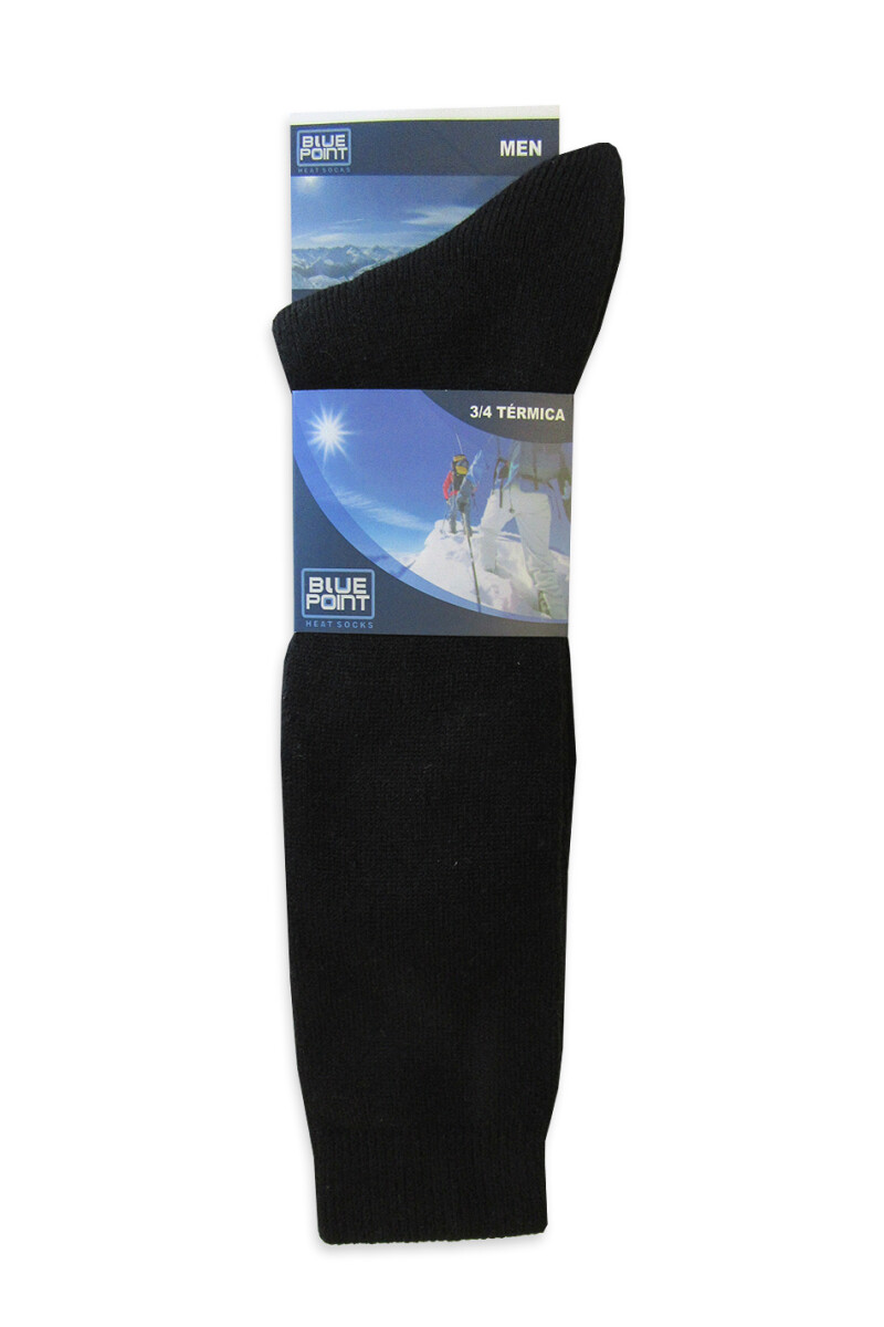 Medias 3/4 abrigo de acrilico lisa Negro