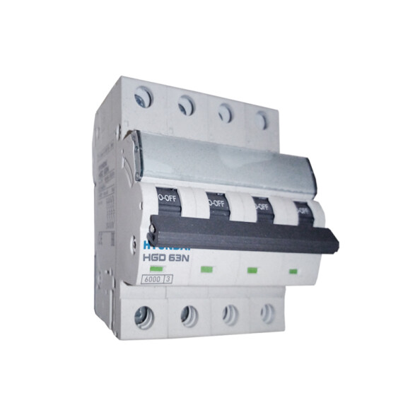 Llave térmica HGD63-N din 4P 10A 6KA HY1810X