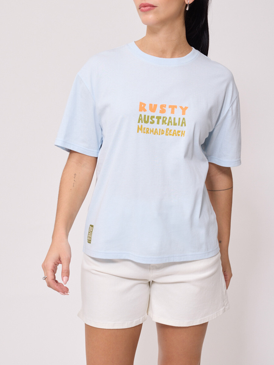 T-SHIRT TAKILA RUSTY - Celeste 