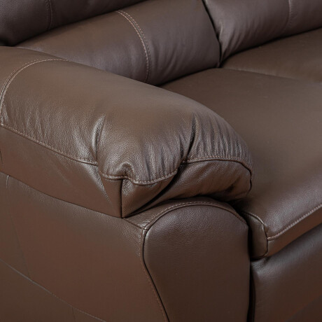 SILLÓN 2 CUERPOS CUERO MARRON FLORENCIA CHOC.