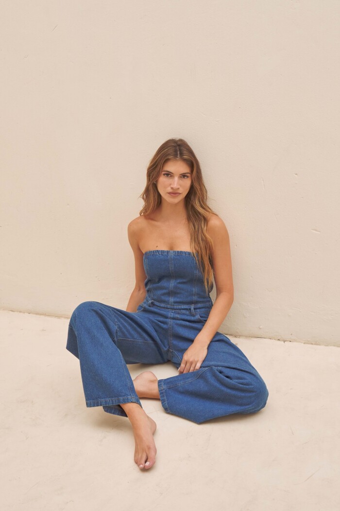 ENTERIZO BILLIE MAXI DENIM BLUE ENTERIZO BILLIE MAXI DENIM BLUE