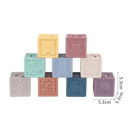 Set Infantil 9 Cubos Sensoriales Silicona 001