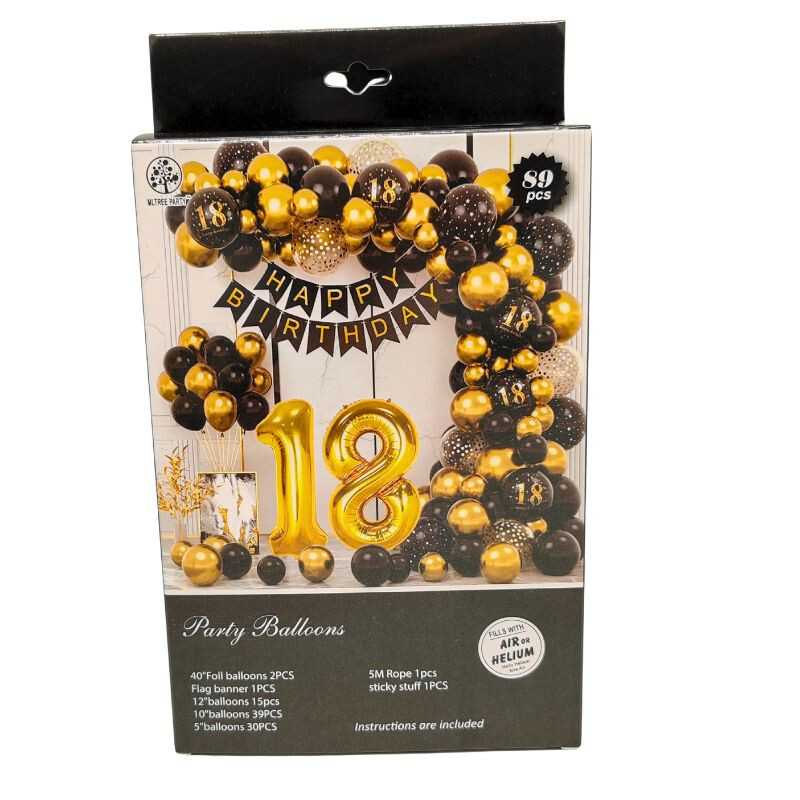 Set de Globo Completo con Número 18