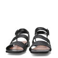 Sandalias de Mujer Bottero Cuero Calado Negro