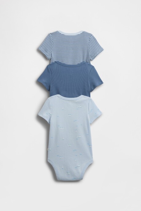Bodies Pack X3 Bebé Serene Blue