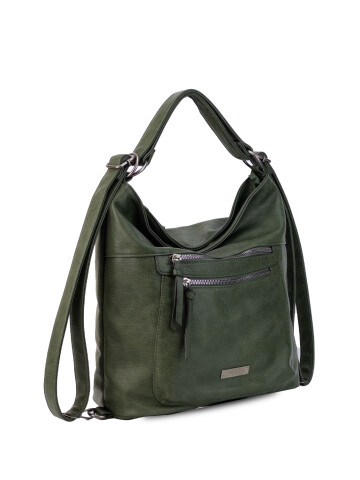 CARTERA MOCHILA ESTHER VERDE MILITAR
