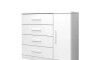 Cómoda Zapatera Genova Plus 1 Puerta 4 Cajones Blanco