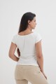 Remera off shoulder mangas cortas BLANCO