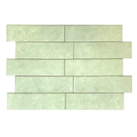 Cerámica de pared Brick Aquarela Mint 7,5x25 cm Brillante Cerámica De Pared Brick Aquarela Mint 7,5x25 Cm Brillante