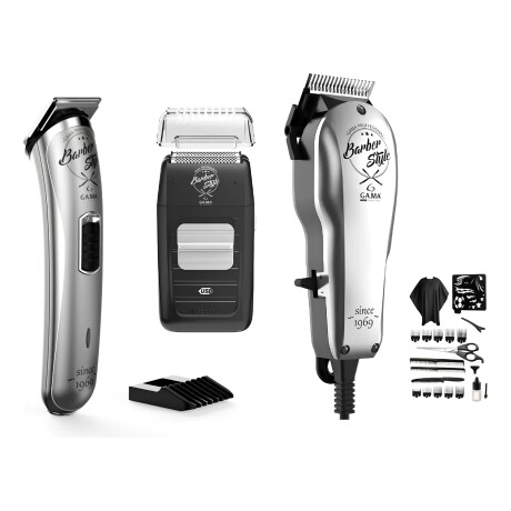 Set GAMA Trimmer GT527 + Afeitadora + Cortadora Barber Set GAMA Trimmer GT527 + Afeitadora + Cortadora Barber